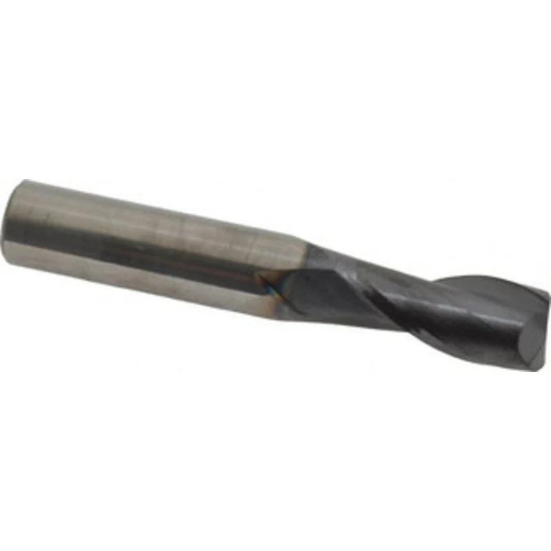 KYOCERA SGS 7/16, 1 LOC, 7/16 Shank Diam, 2-3/4 OAL, 2 Flute, Solid Carbide Square End Mill Single End, AlTiN Finish,...